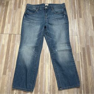 GAP Slim Boyfriend Classic Blue Denim Jeans, Size 14